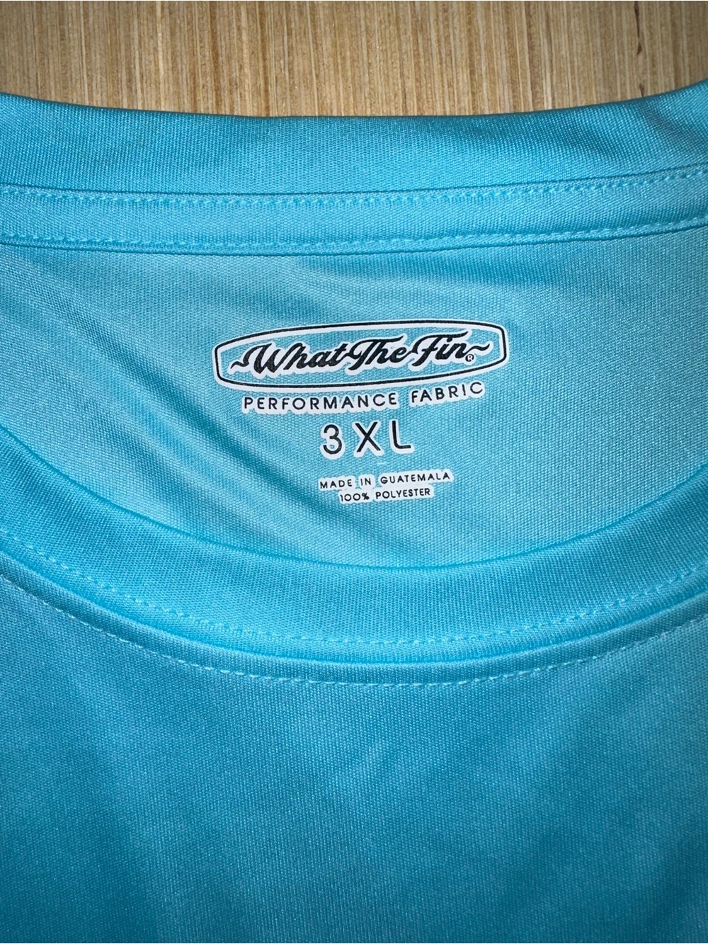 Light Blue Long-Sleeve Script Logo Performance Tee - Picture 3 of 5